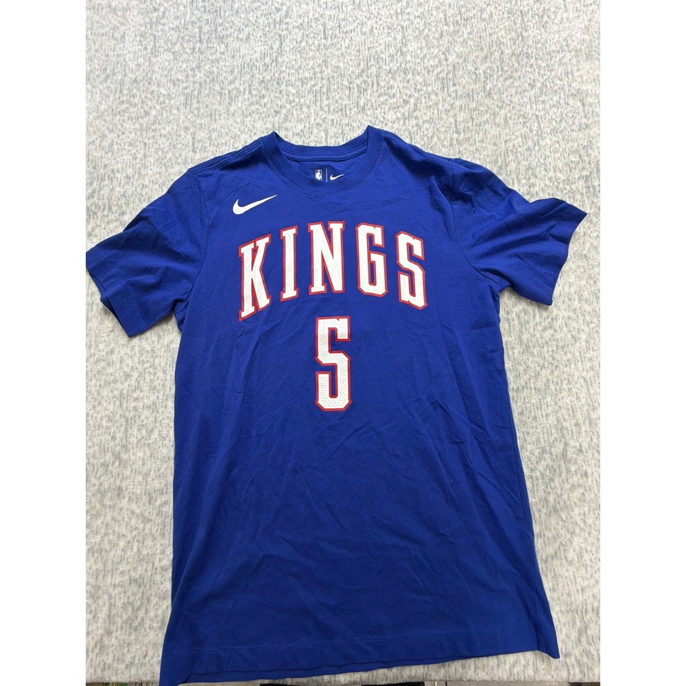 Nike Sacramento Kings De'Aaron Fox 5 NBA TShirt Men Small Blue Short Sleeve NWOT